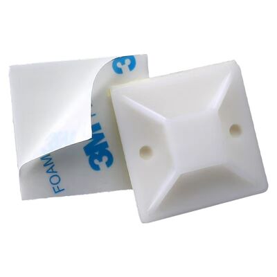 Guter Preis Ashan 25*25mm Nylon PA66 Stark selbstklebende Kabelbinderhalterungen für Kabelmanagement und Kabelclips Online