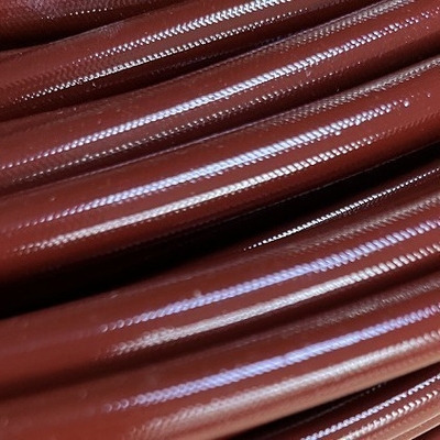 Guter Preis 8mm Silikon-Fiberglas-Ärmel-Brown-rotes umsponnenes beschichtet Online